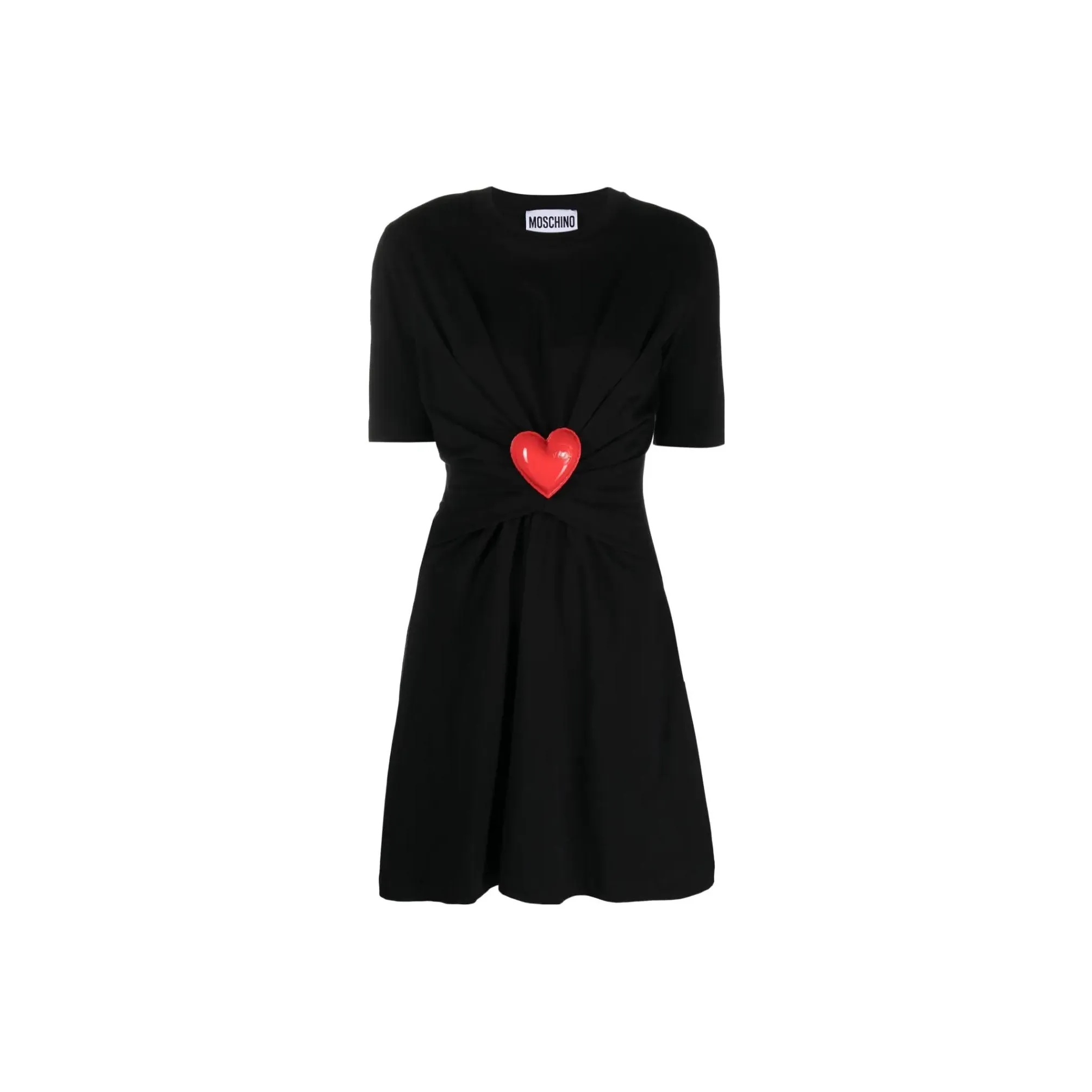 MOSCHINO Черное Женское Короткое Платье с Рукавами