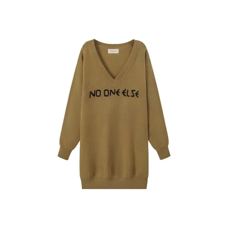 NO ONE ELSE Long Sleeved Dresses Women's Mustard Green