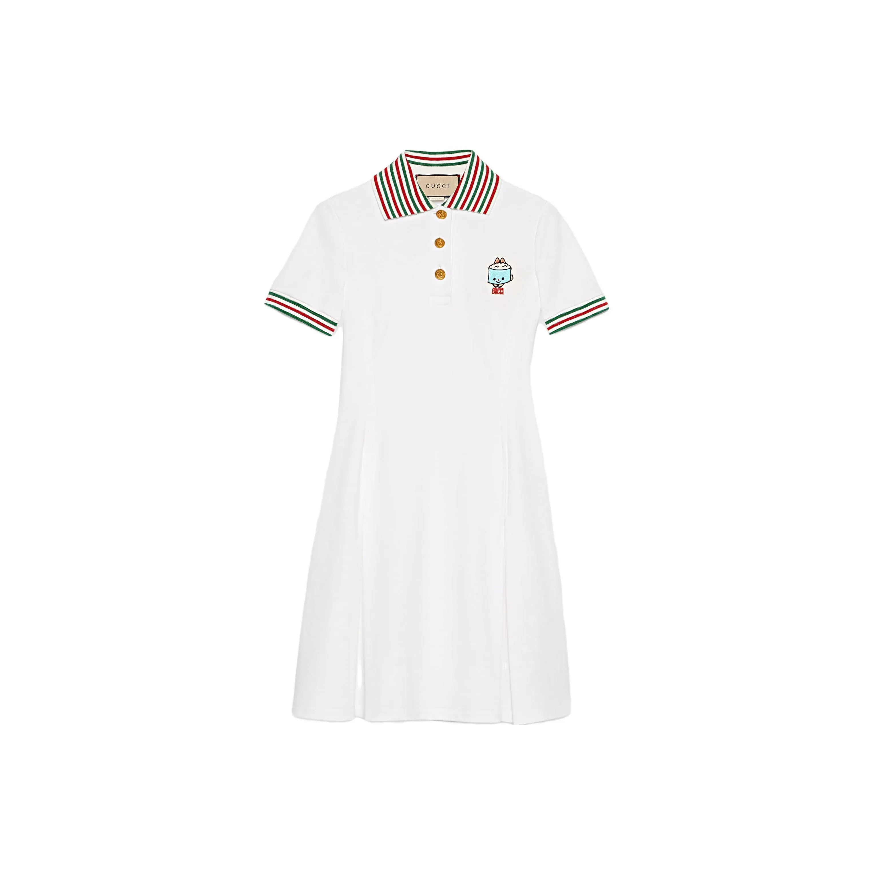 GUCCI Short Sleeved Dress Women's White