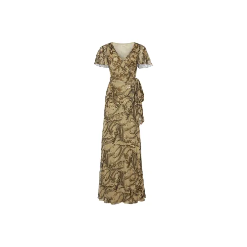 Temperley London Fern Зеленый Женские Короткие Платья с Рукавами