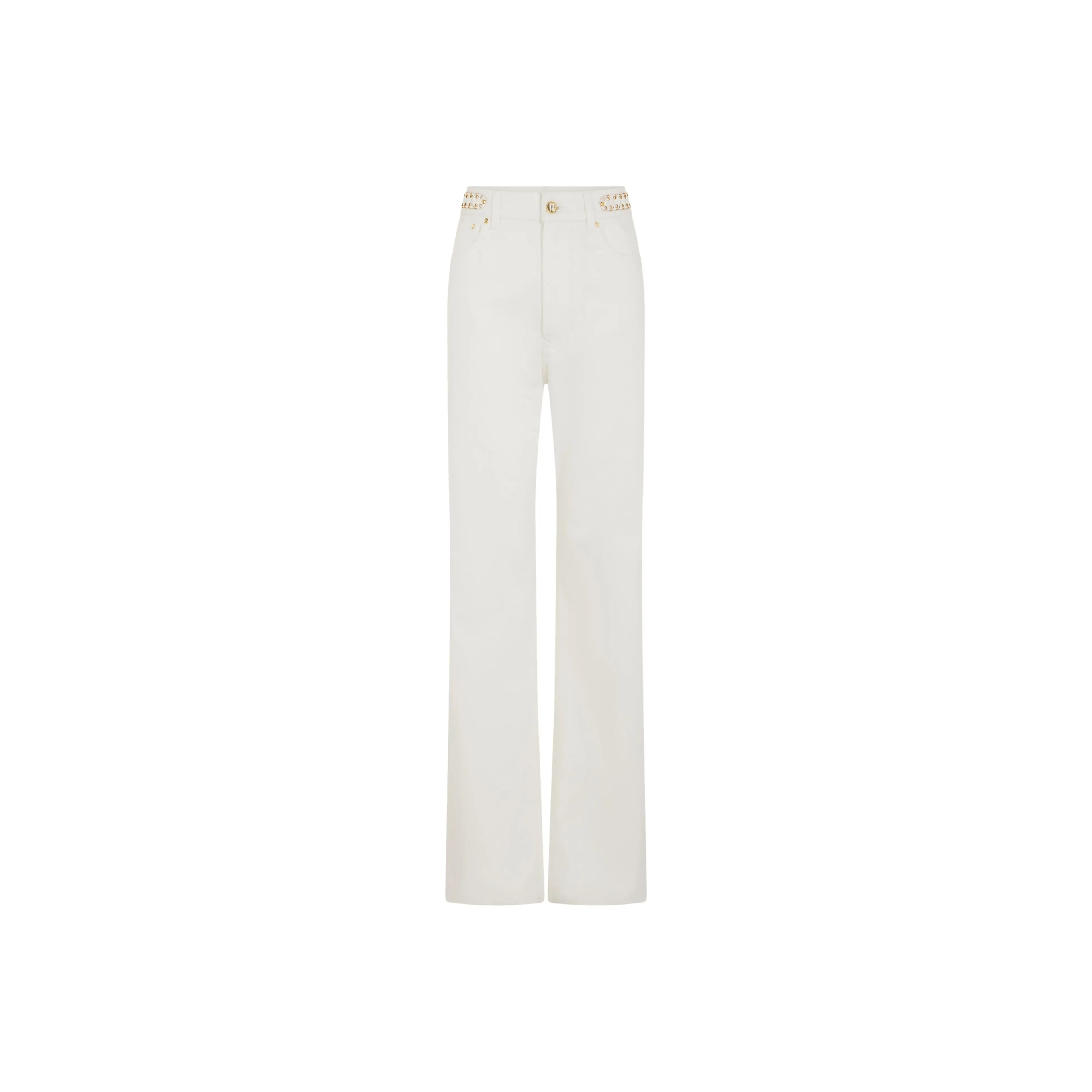 Paco Rabanne Paillette Embellished Flared Denim Jeans