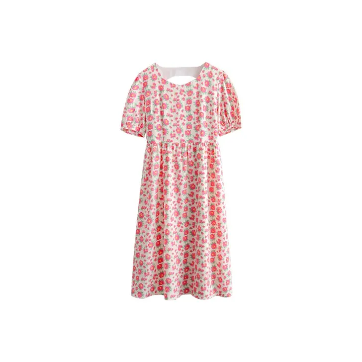 LOKUINTUS Short-Sleeved Dresses Women's Fuchsia