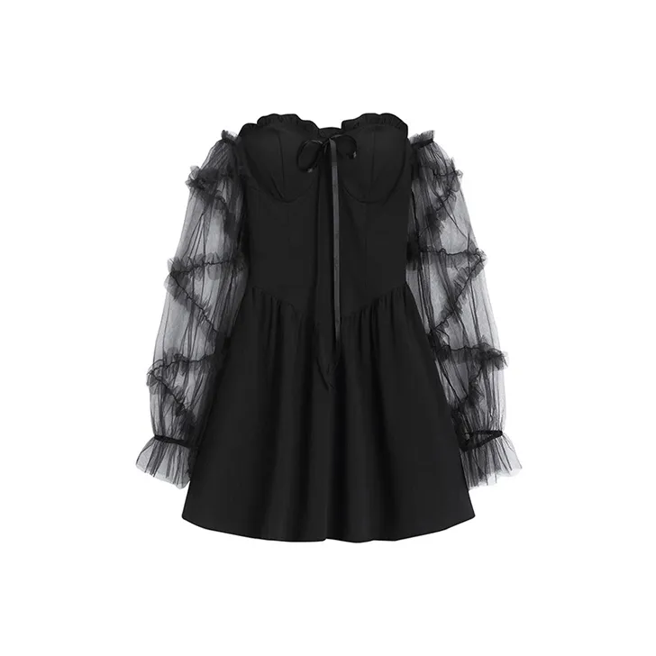 LOKUINTUS Long-Sleeved Dresses Women's Black