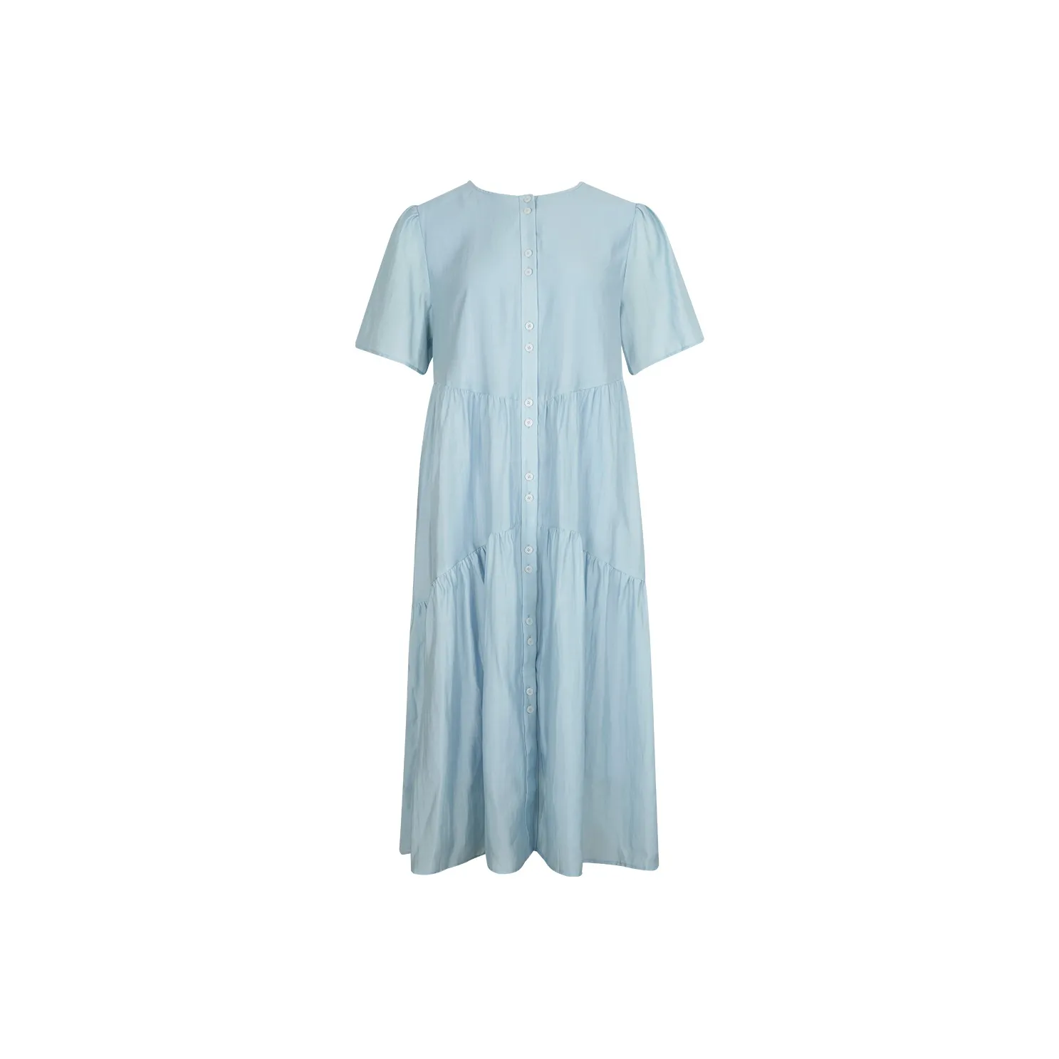 JESSYLINE Короткое платье с короткими рукавами женское синее