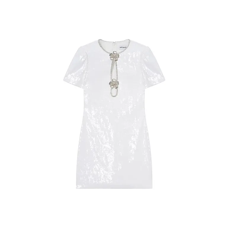 Self-portrait Sequin-Embellished Mini Dress