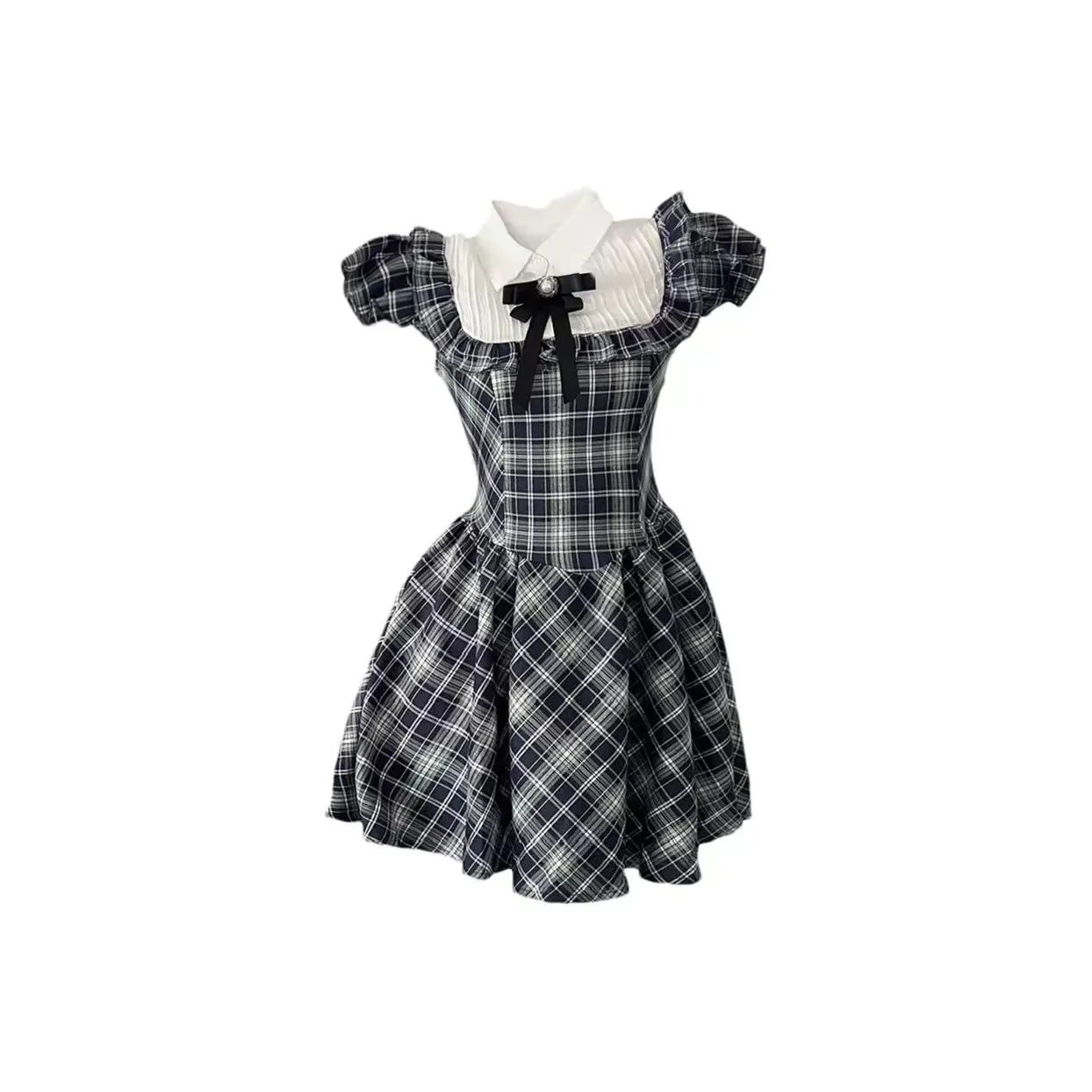 Kenly Короткий рукав Платье Женское Темно-синий