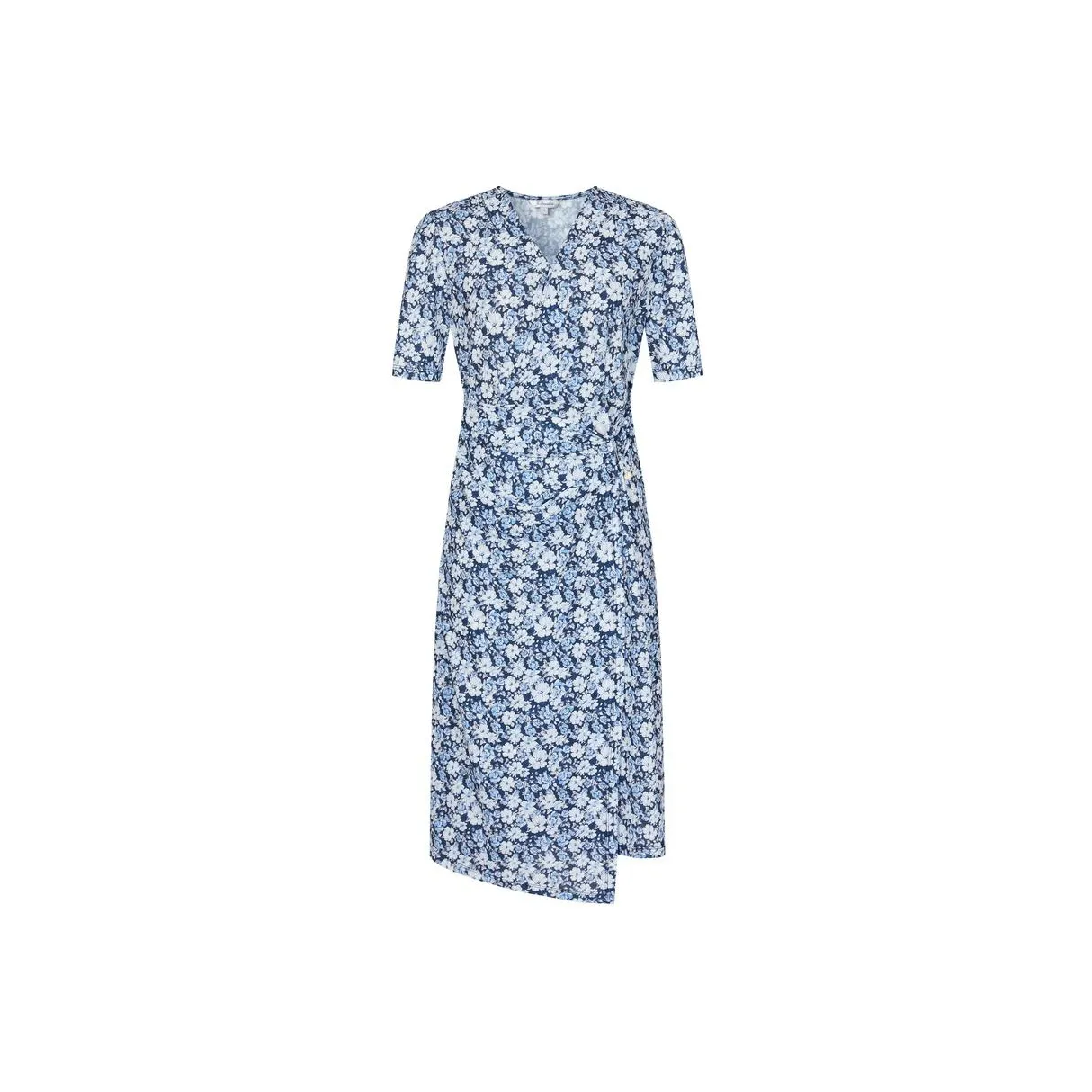 JZ. ANNAKRO Short Sleeved Dress Women's Pattern Royal Blue