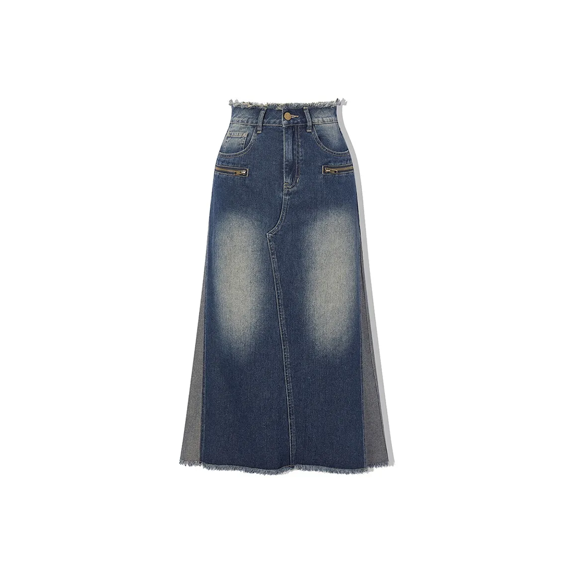 LA CRAWFISH Винтажный синий Женские джинсовые длинные юбки