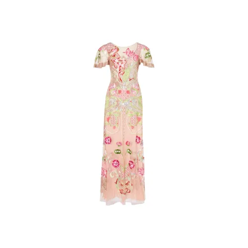 Temperley London Розовые Женские Платья с Короткими Рукавами