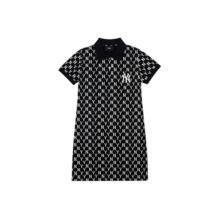 MLB Short Sleeved Dresses Spring And Summer Women's Black