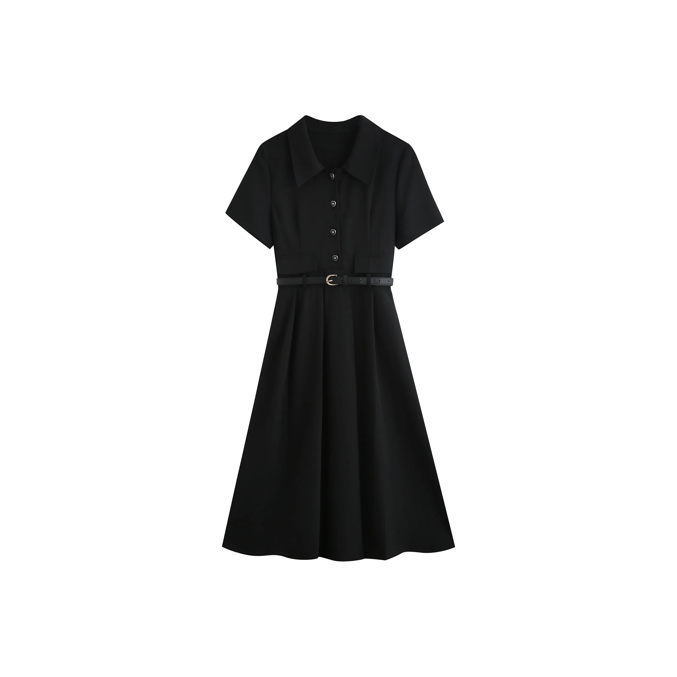 LSVE Short Sleeved Dresses Women's Black