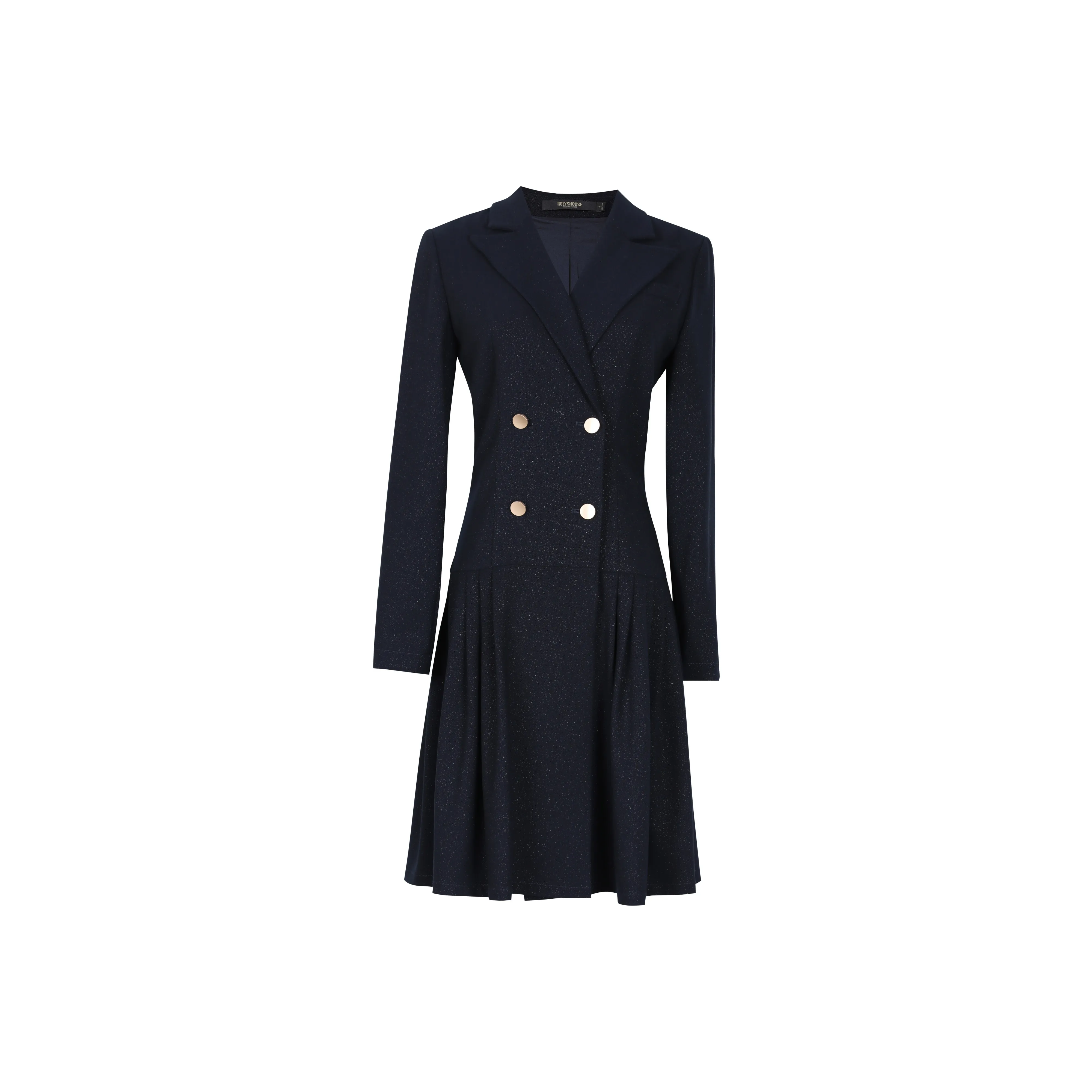 ROEYSHOUSE Длинное платье с длинными рукавами женское темно-синий