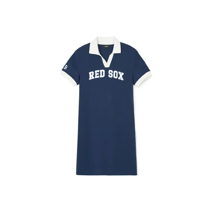 MLB Short Sleeved Dresses Women's Marine Blue