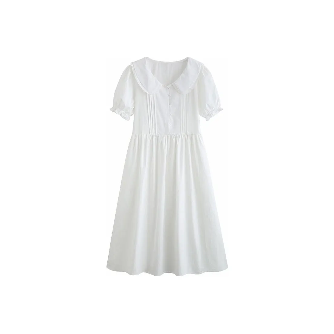 CHICCLO Короткий рукав Платье Женское Белое