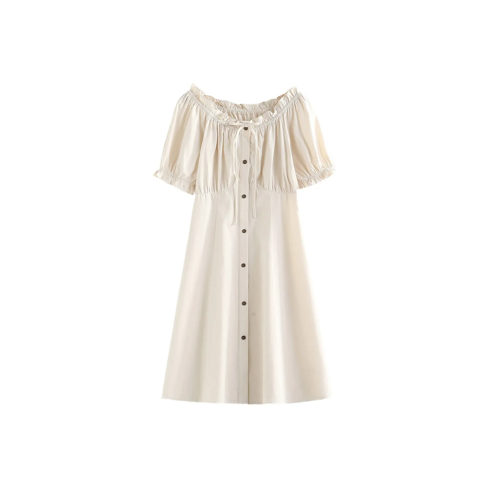 NAWAIN Short Sleeved Dress Women's White