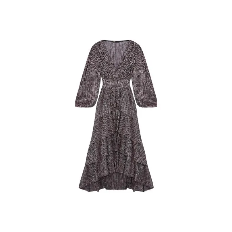 Maje Plum Красный Женские Длинные Рукава Платья