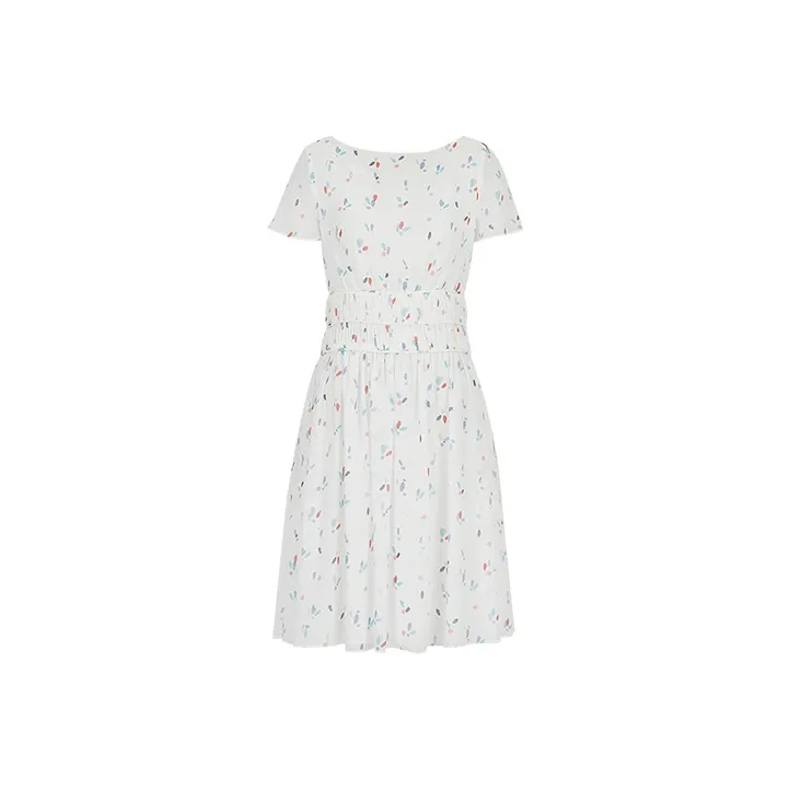 EMPORIO ARMANI Short Sleeved Dresses Women's White