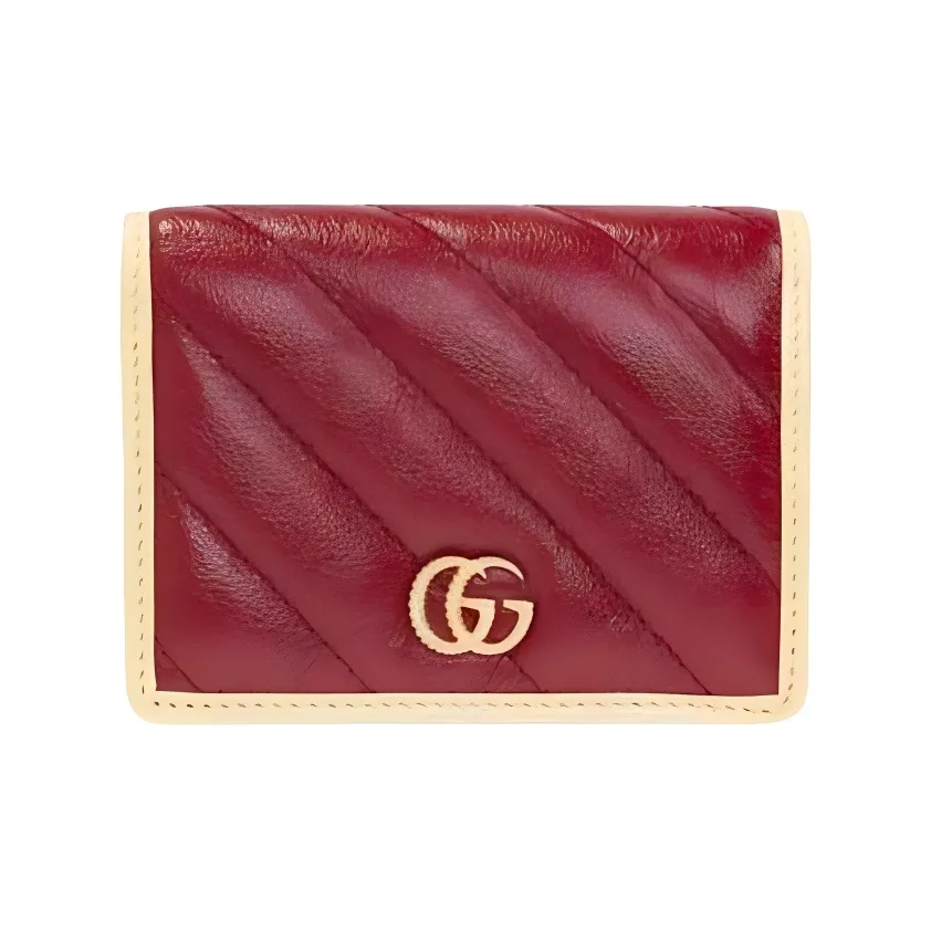 GUCCI GG Marmont Кожа Кошелек Средний Женский Красный