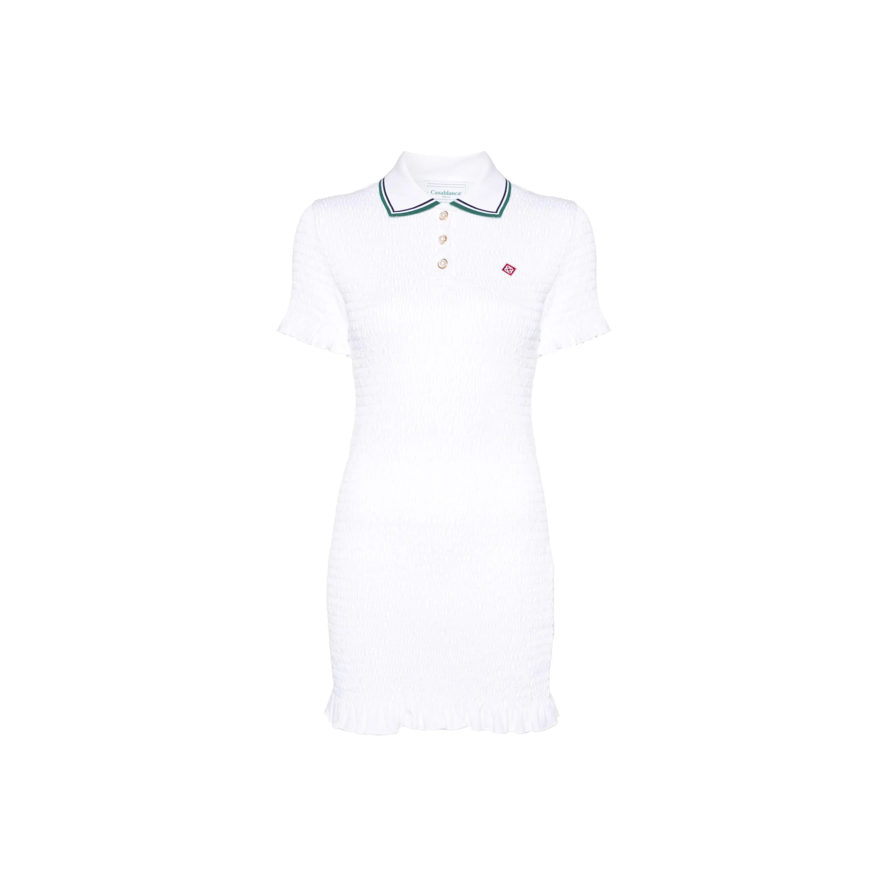 CASABLANCA Shirred Polo Minidress