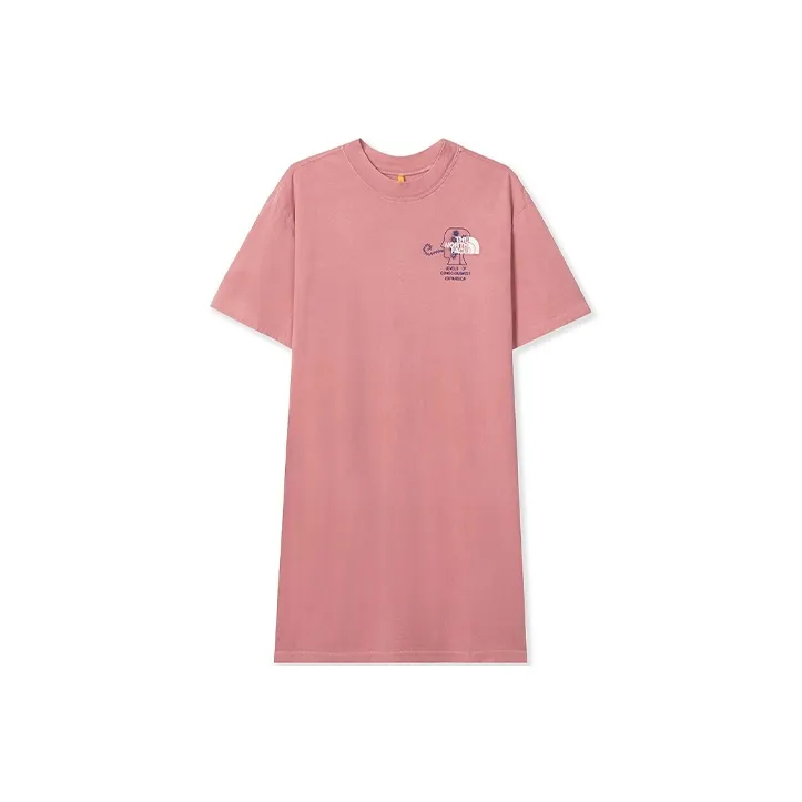 THE NORTH FACE X Brain Dead T Shirt Dress Rose