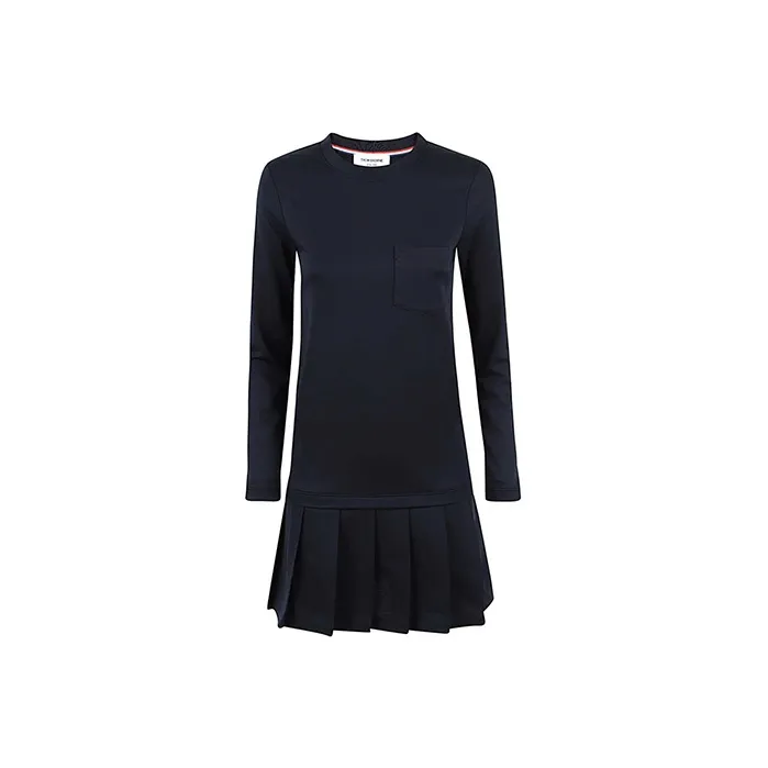 THOM BROWNE Long Sleeved Dresses Women's Navy