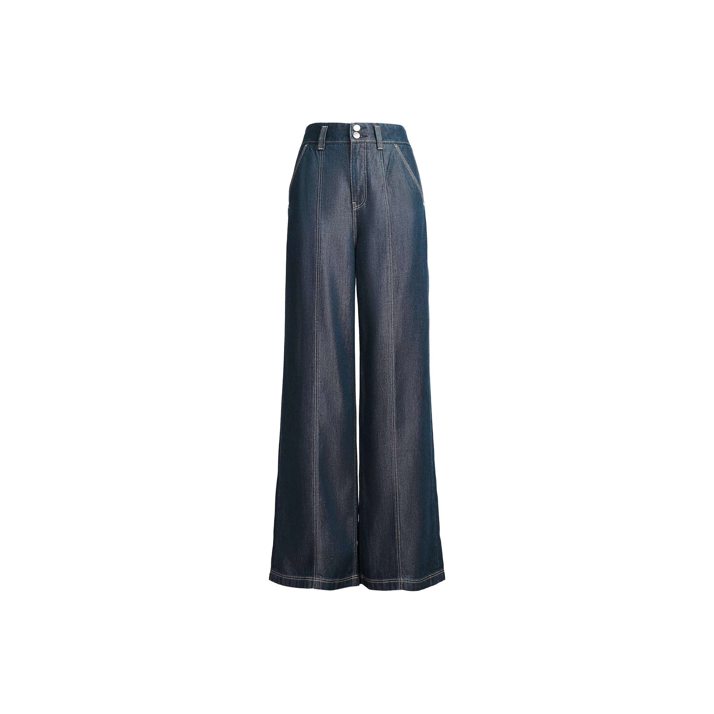 SEASON HIGH Jeans Women's Dark Blue Washed Denim