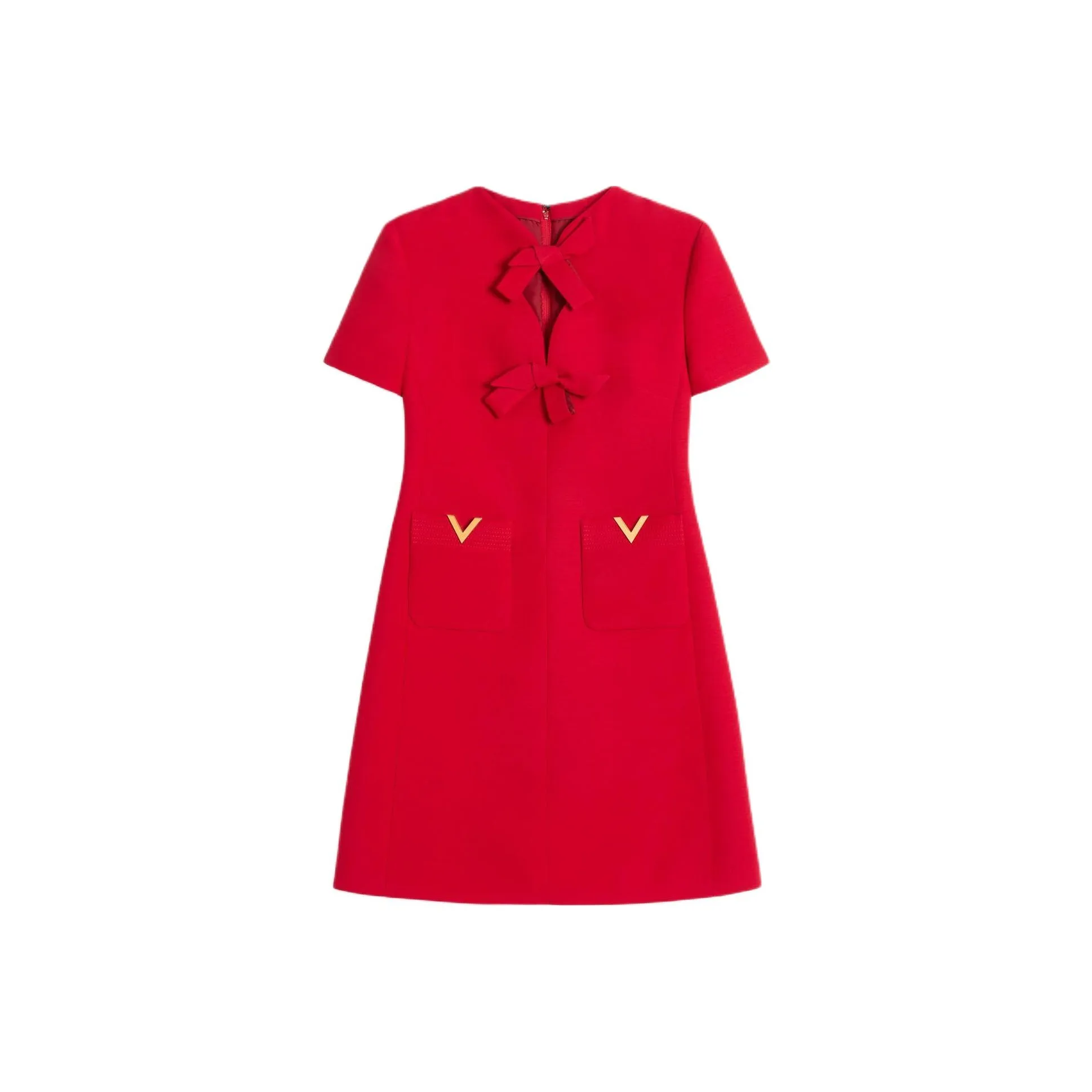 Valentino Bow Detailed A Line Mini Dress