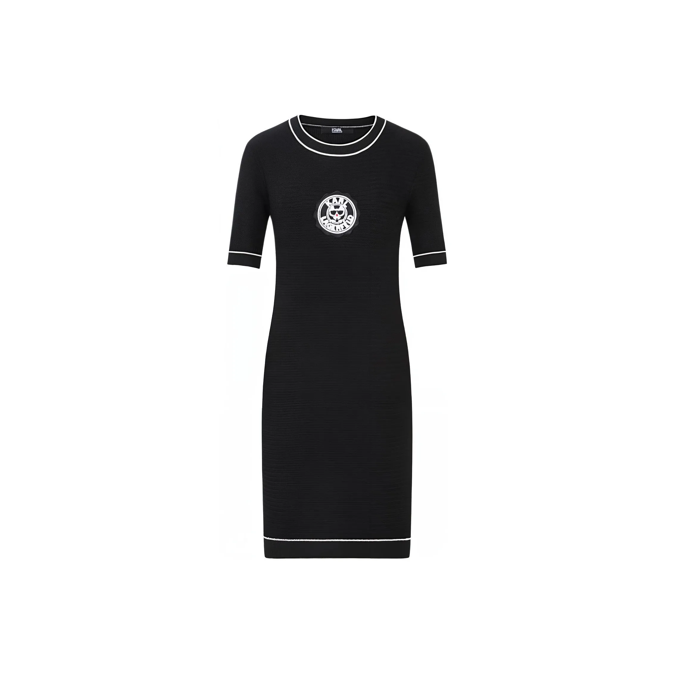 KARL LAGERFELD Короткий рукав Платье Женское Черное