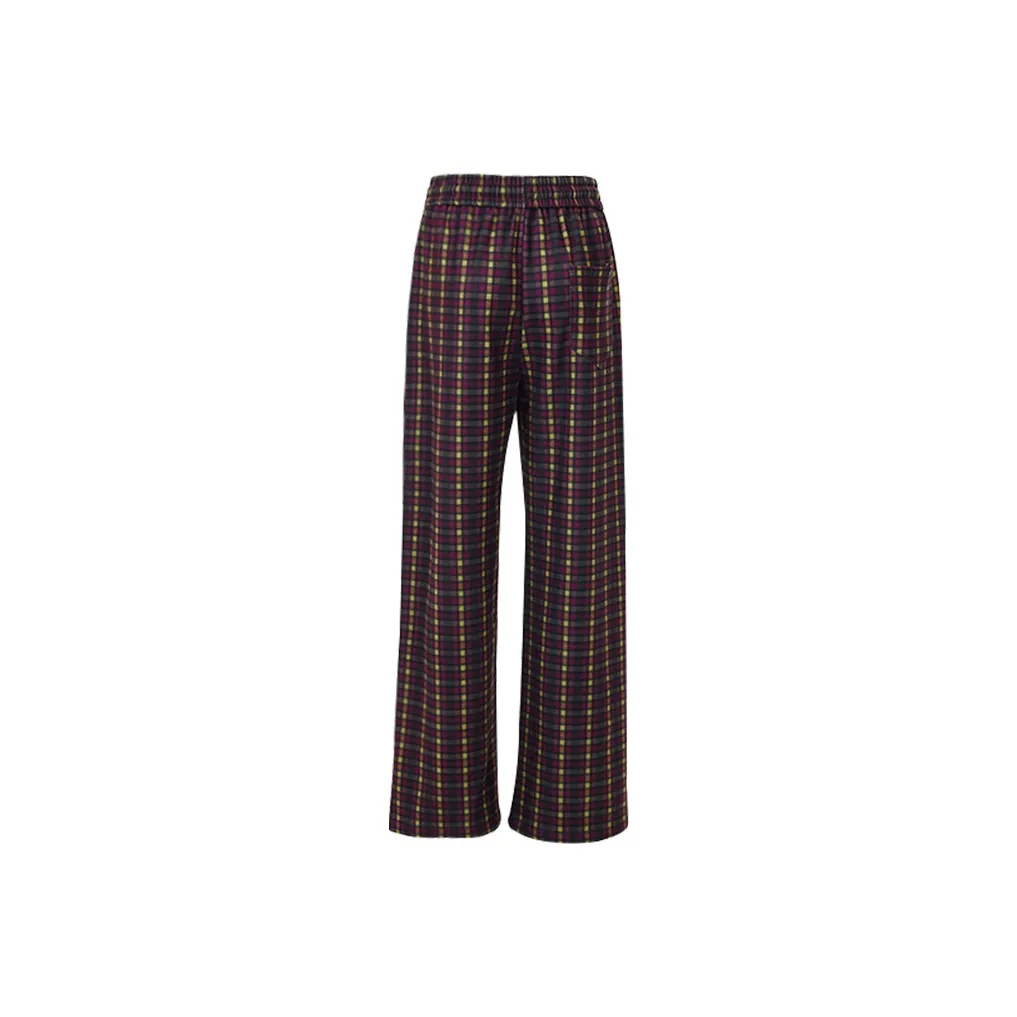 MKBY Casual Pants Women's Red Plaid Pants