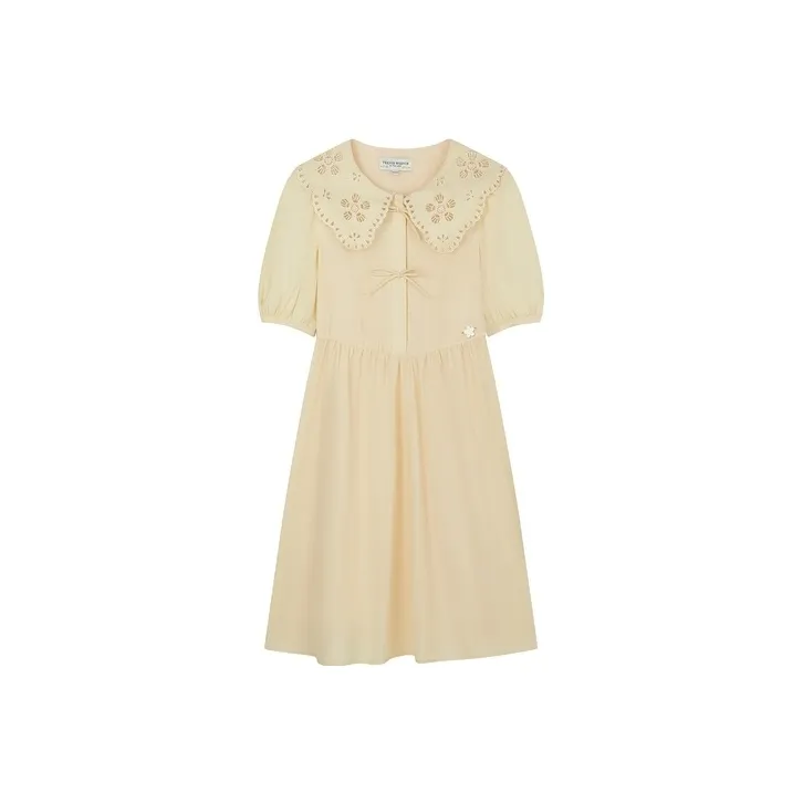 Teenie Weenie Светлый хаки Женские Короткие Платья с Рукавами