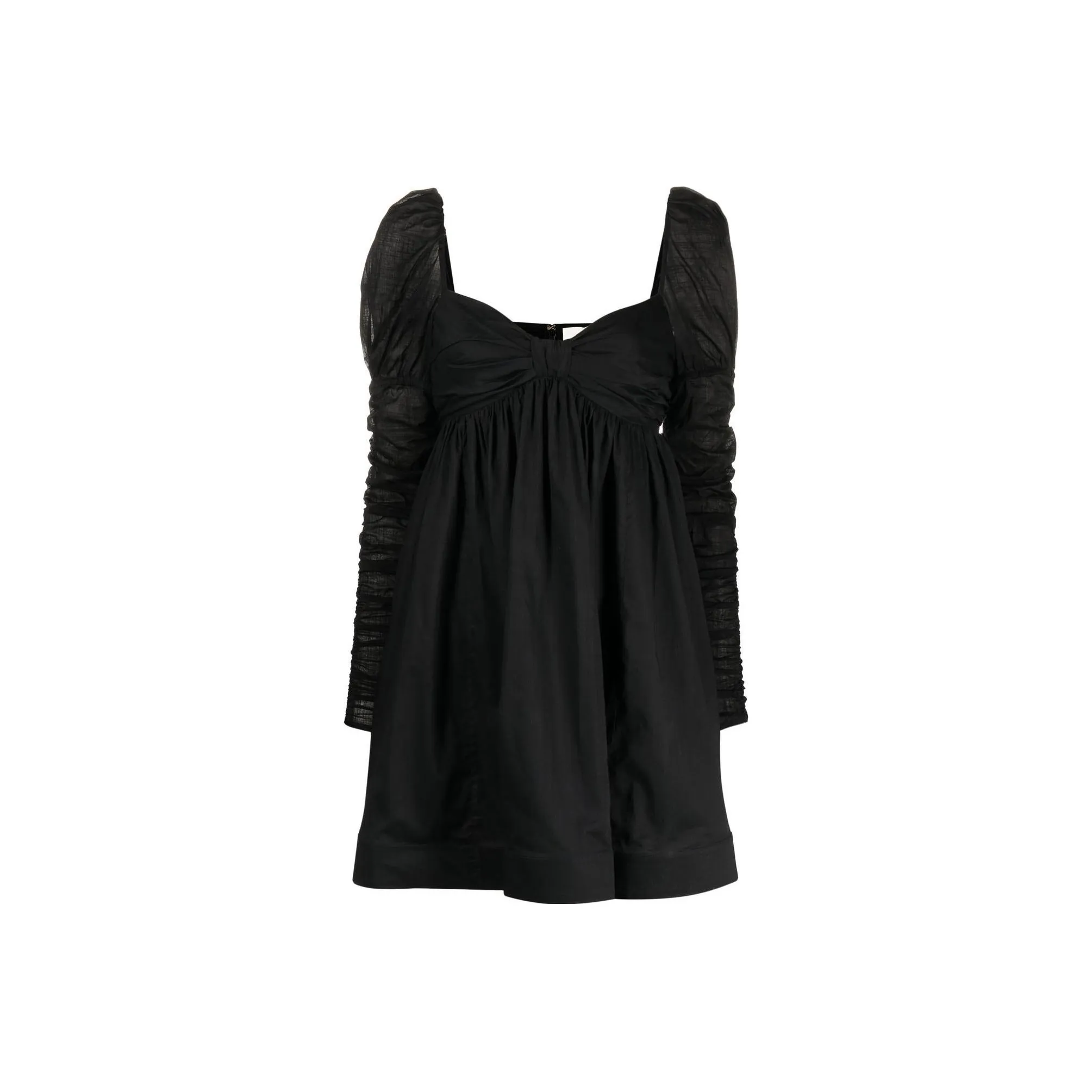 Zimmermann Черное Женское Длинное Платье с Рукавами