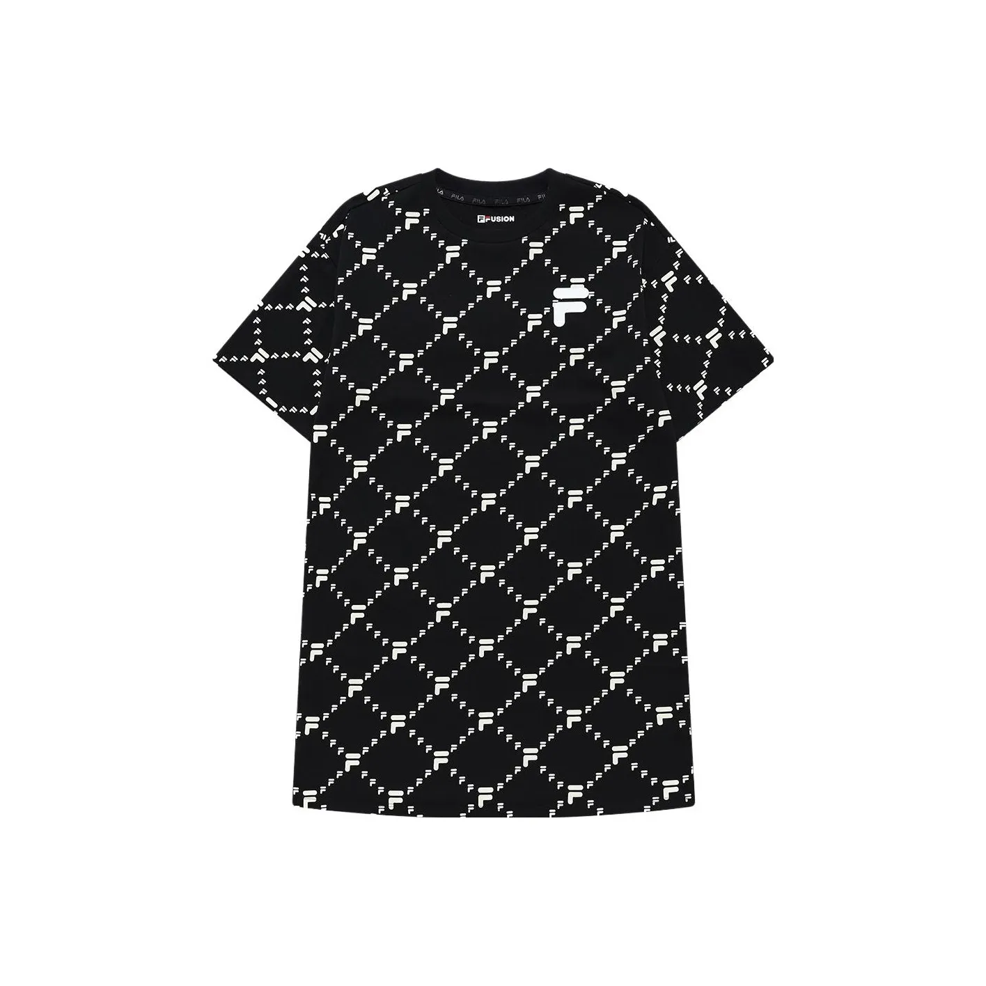 FILA FUSION Short Sleeved Dresses Women's Pitch Black