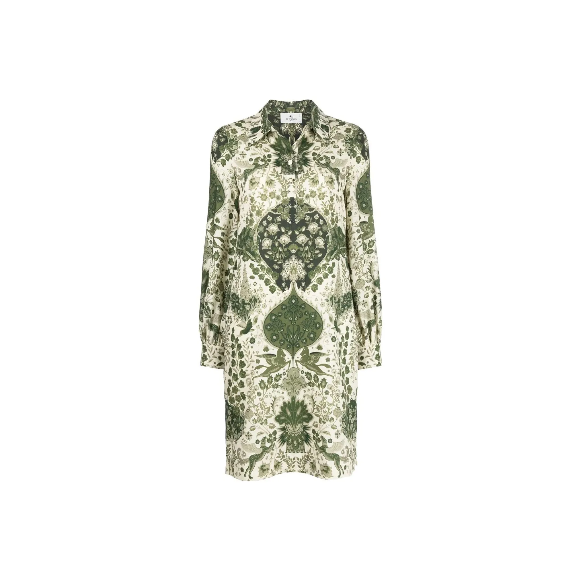 ETRO Floral-Printed Button-Up Shirt Dress