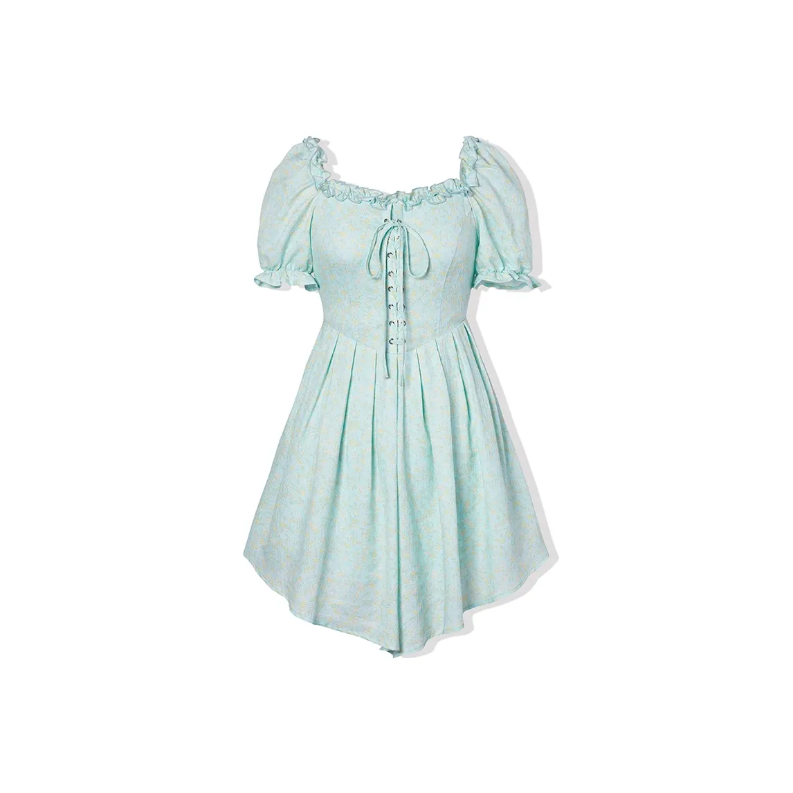 LA CRAWFISH Princess Dress Dress Light Aqua Green