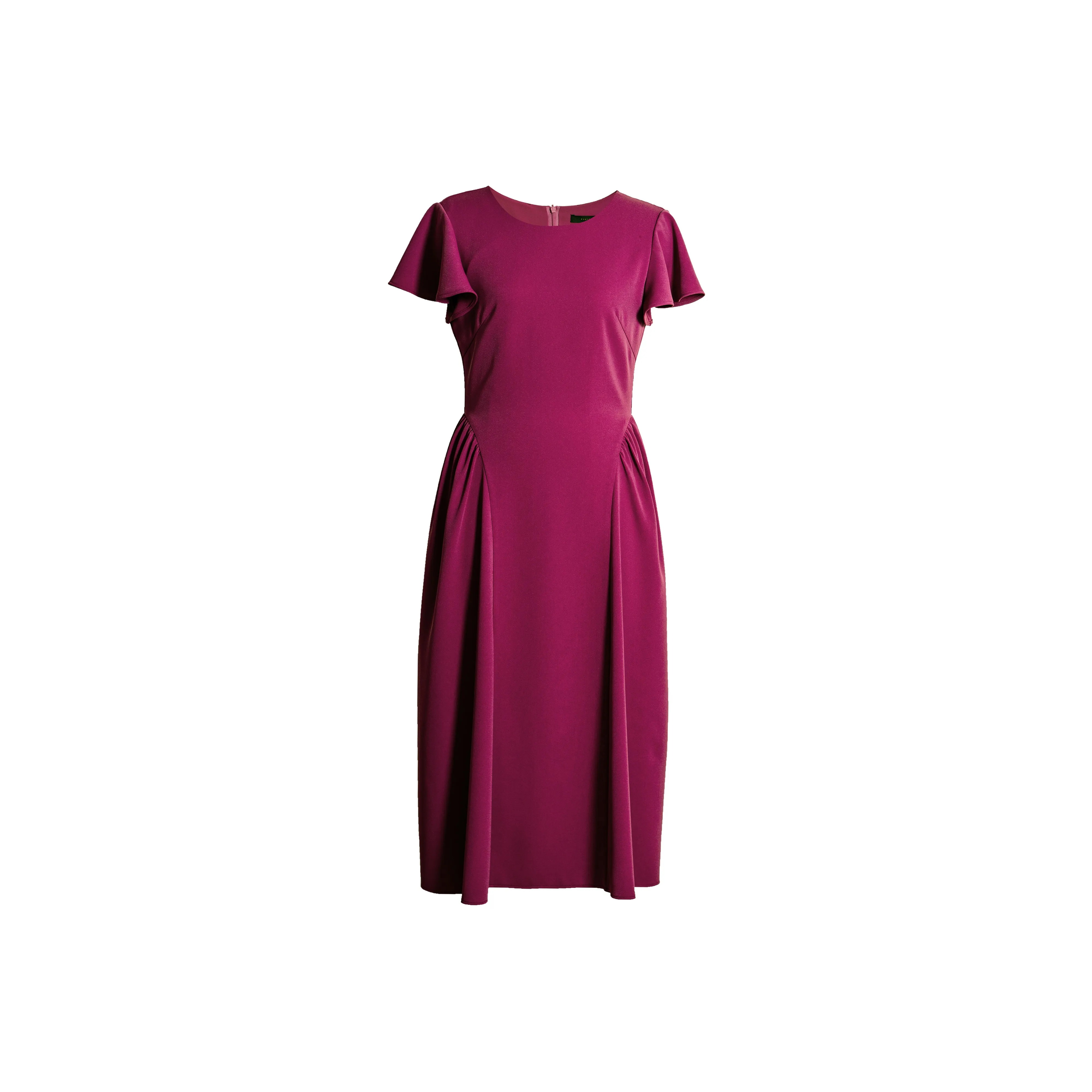 ROEYSHOUSE Короткое платье с короткими рукавами женское розово-красное