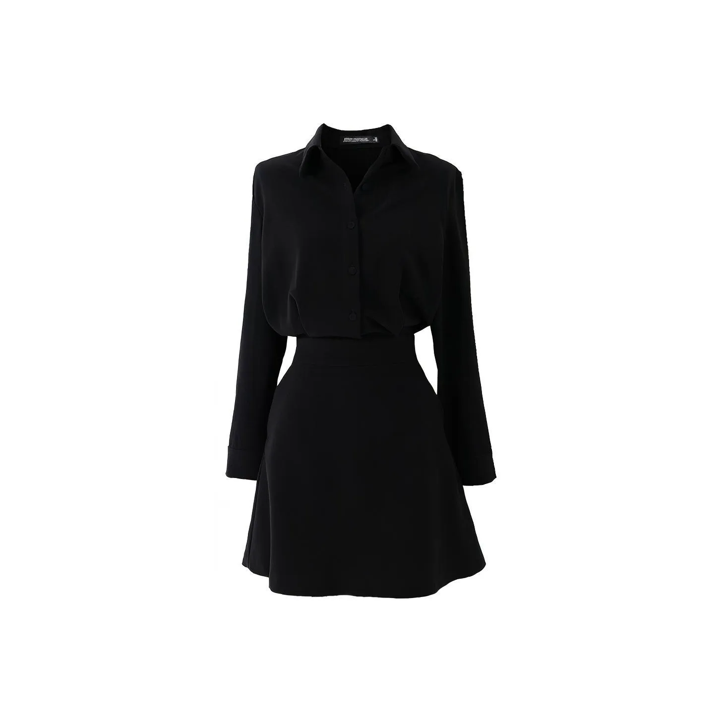 SOON FLOWER Long Sleeved Dresses Women's Black