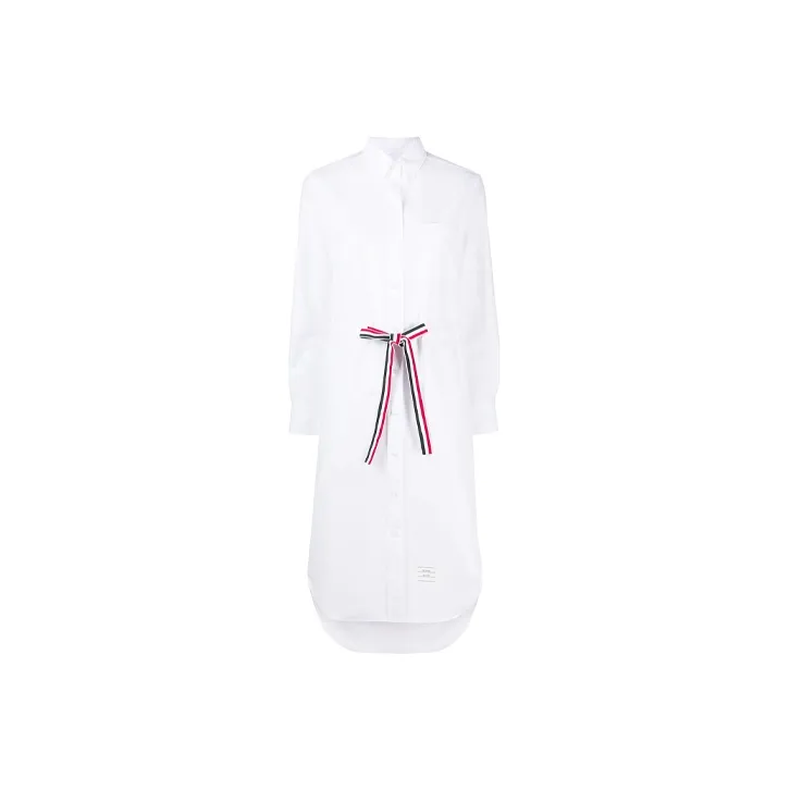 THOM BROWNE· Long Sleeved Dress Women's White
