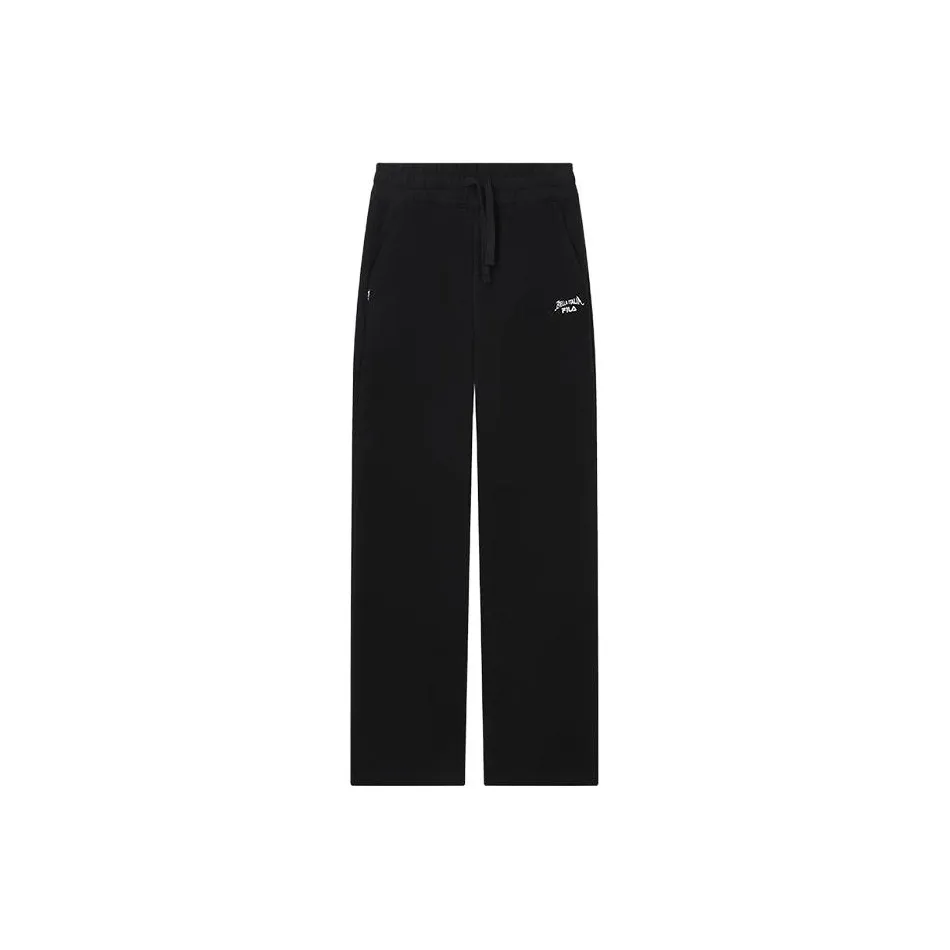 FILA Knitted Sports Pants Women's Jet Black