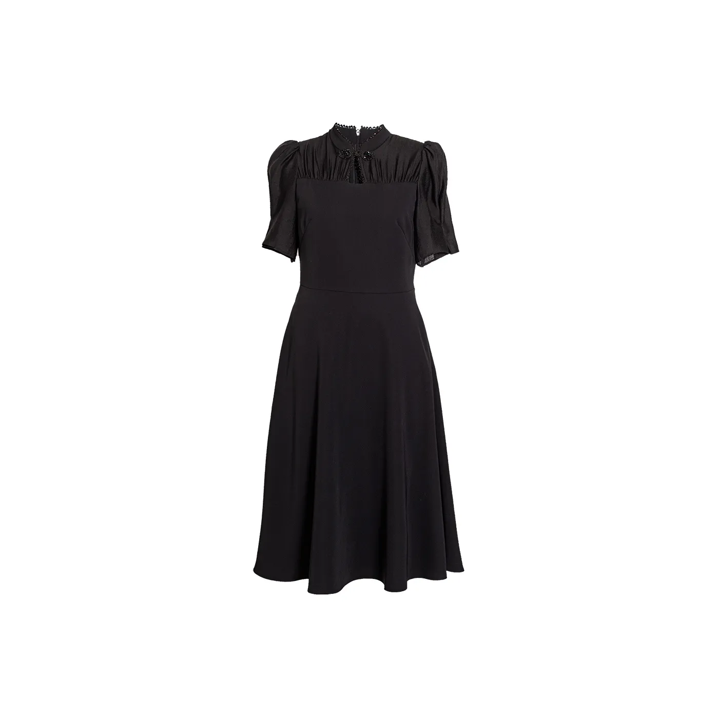 ROEYSHOUSE Короткое платье с короткими рукавами женское черное