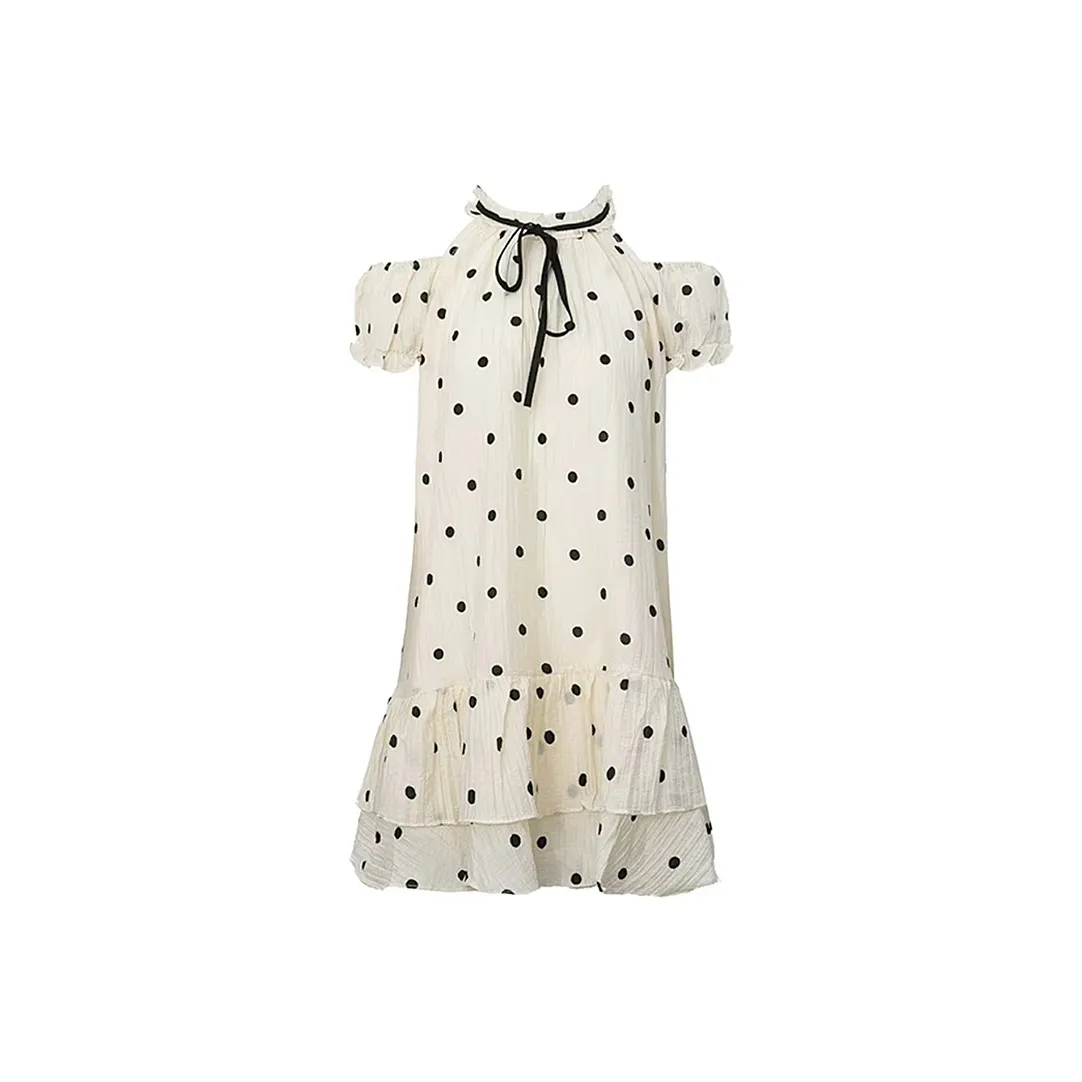 Incolore Короткий рукав платье женское в горошек