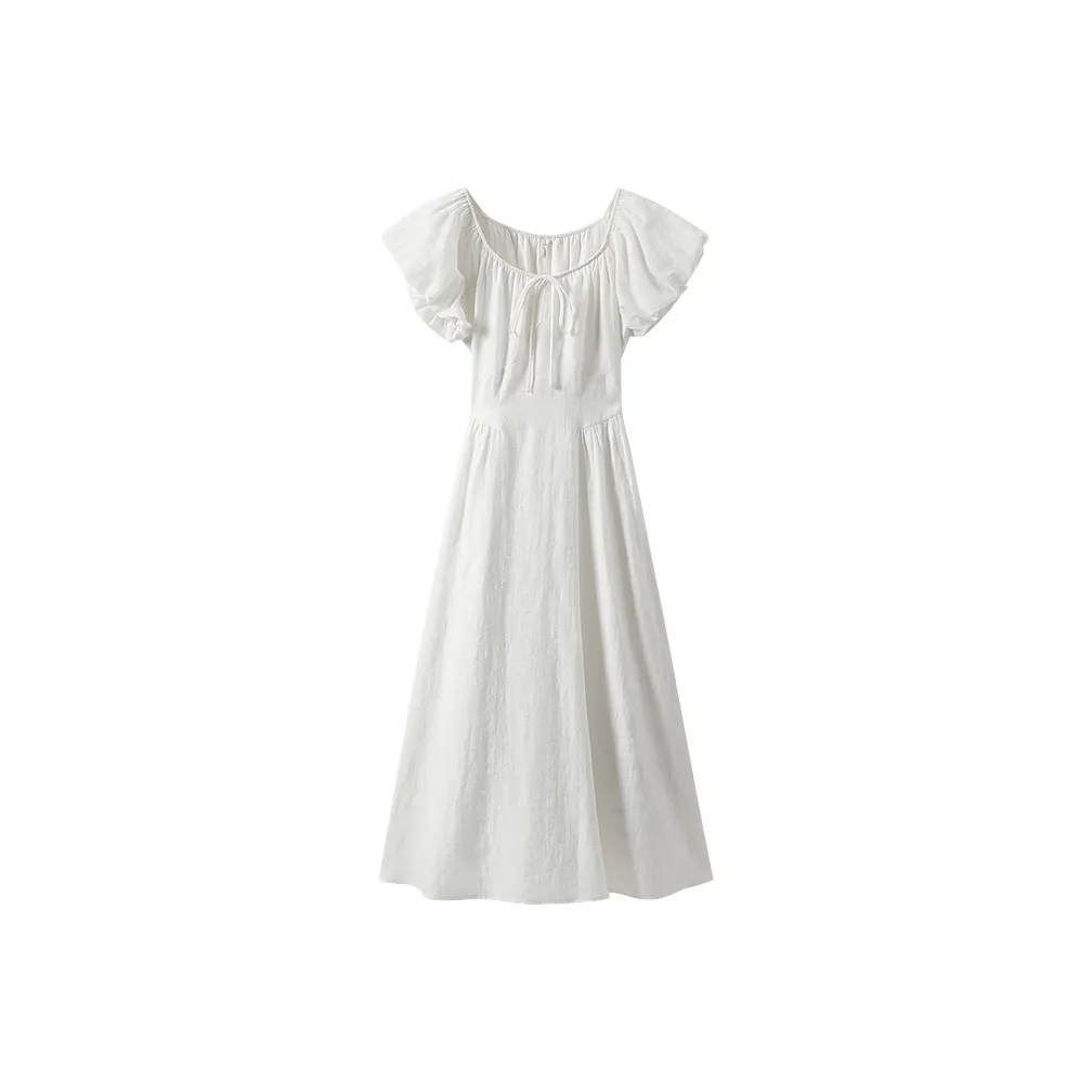Inman Short Sleeved Dress Women's White