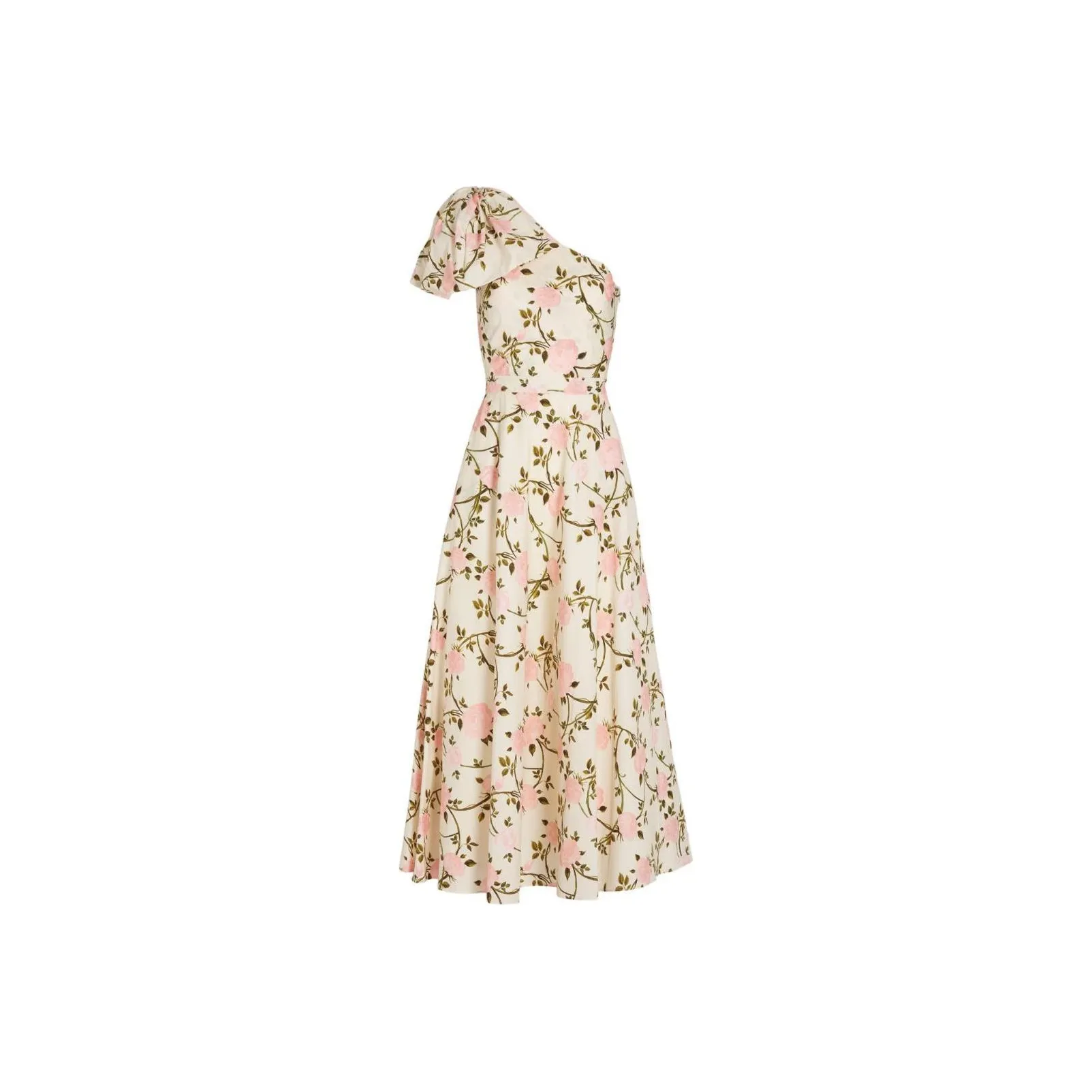 Giambattista Vall Rosier print One shoulder Dress