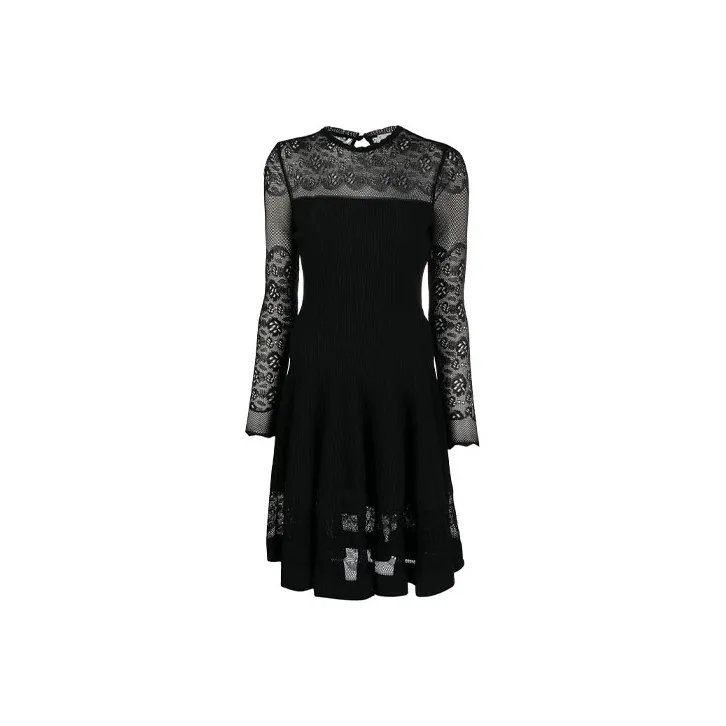 Alexander McQueen Long Sleeved Dress Women's Black