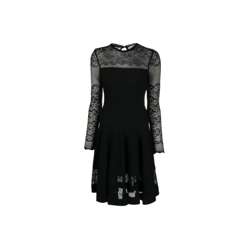 Alexander McQueen Black Женские Длинные Рукава Платья