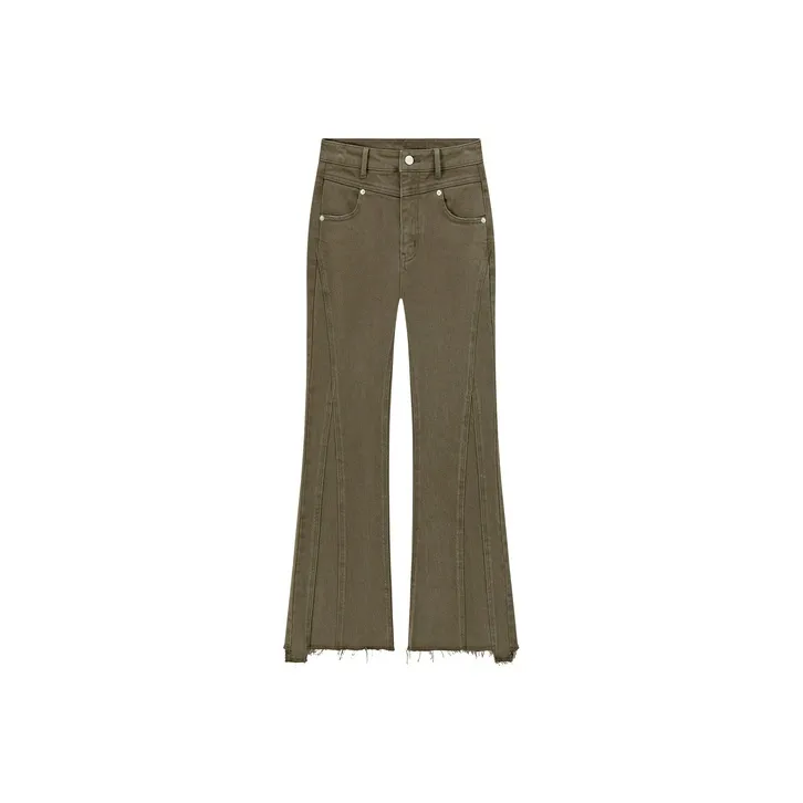 CHUU Армейский зеленый Женские джинсы