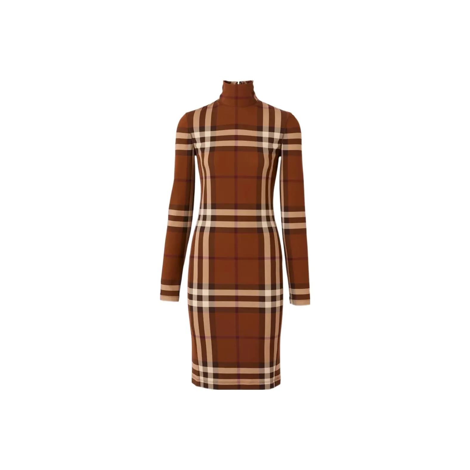 Burberry Women's Iconic Print Stretch Viscose Dress Beige
