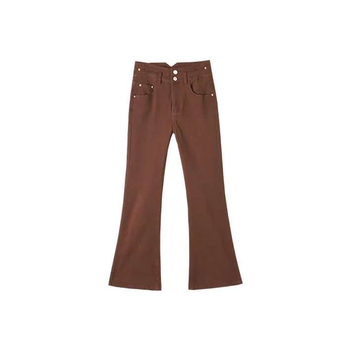 HIPPIEMISS Джинсы Женские Красный Коричневый