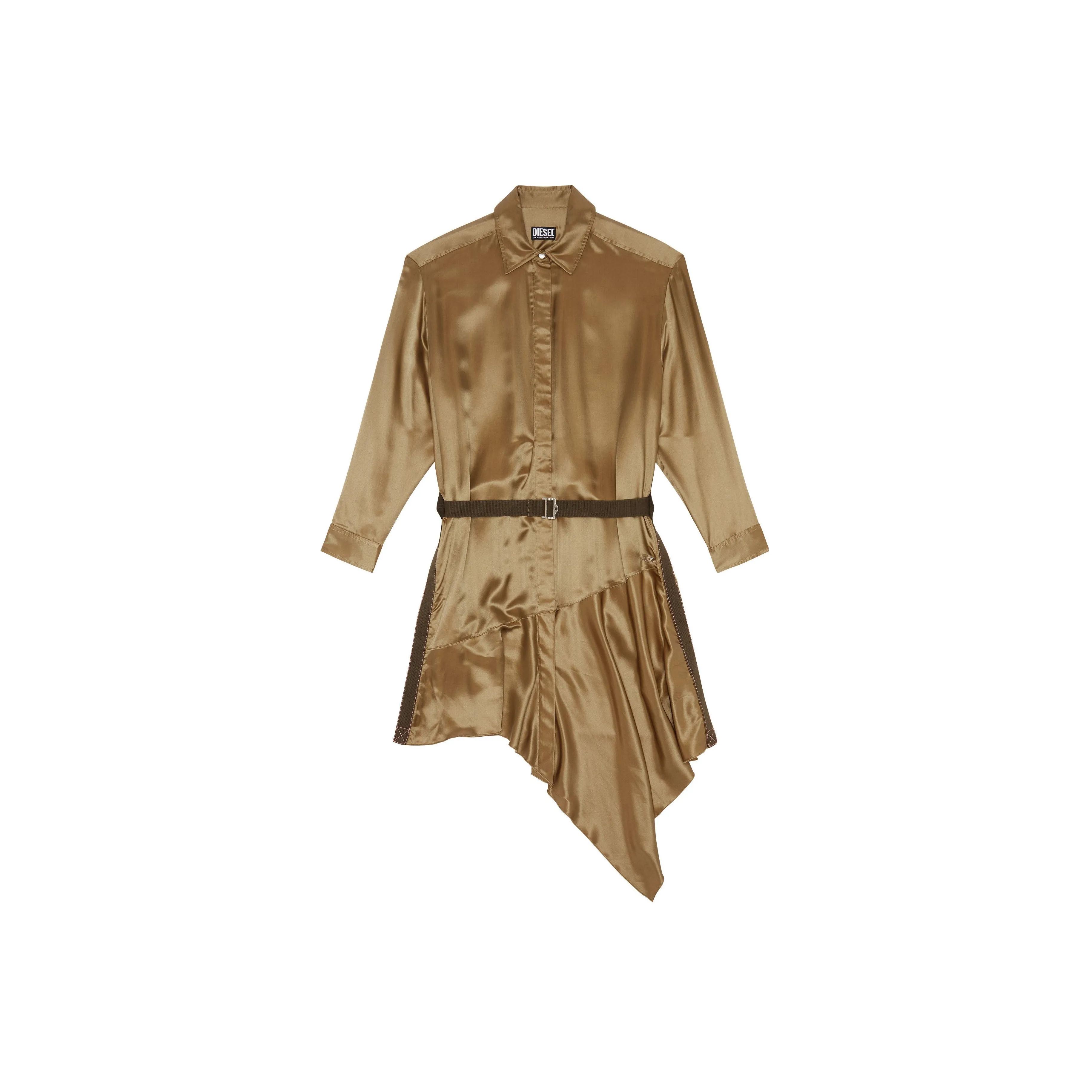 DIESEL Long-Sleeved Dresses Women's Gold Brown