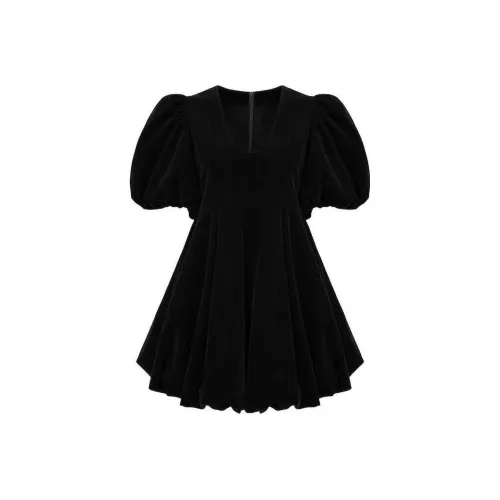 namas miyo m Black Женские Короткие Платья с Рукавами