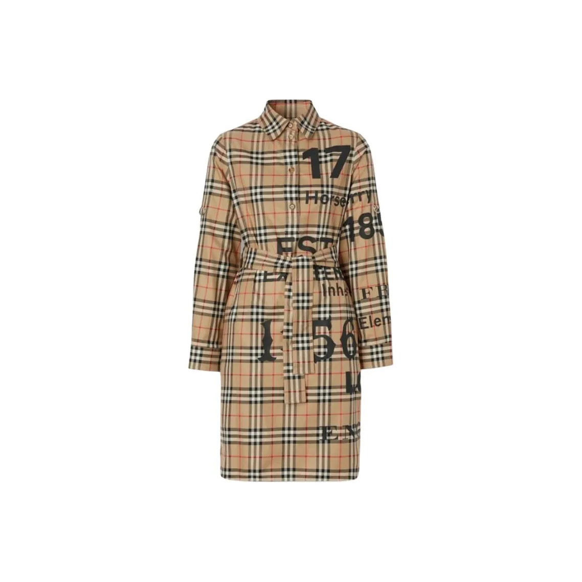 Burberry FW22 Long Sleeved Dresses Women's Beige